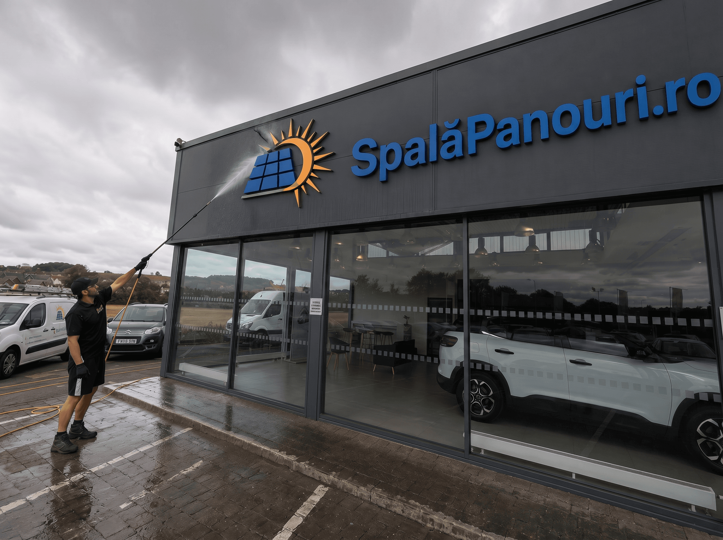 Curățare profesională geamuri și fațade pentru locuințe și spații comerciale din București și Ilfov